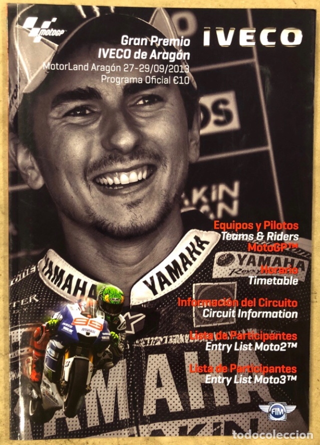 Voitures et Motocyclettes: PROGRAMA OFICIAL GRAN PREMIO IVECO DE ARAG&Oacute;N, MOTORLAND ARAG&Oacute;N (27-29/9/2013). COMO NUEVO.