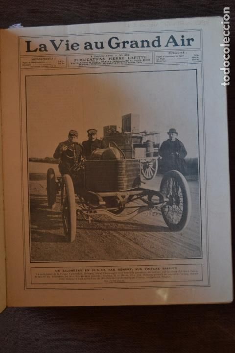 Cars and Motorcycles: 1906 REVISTA LA VIE AU GRAND AIR , AUTOMOVILISMO, MOTOCICLISMO, F&Uacute;TBOL RARO