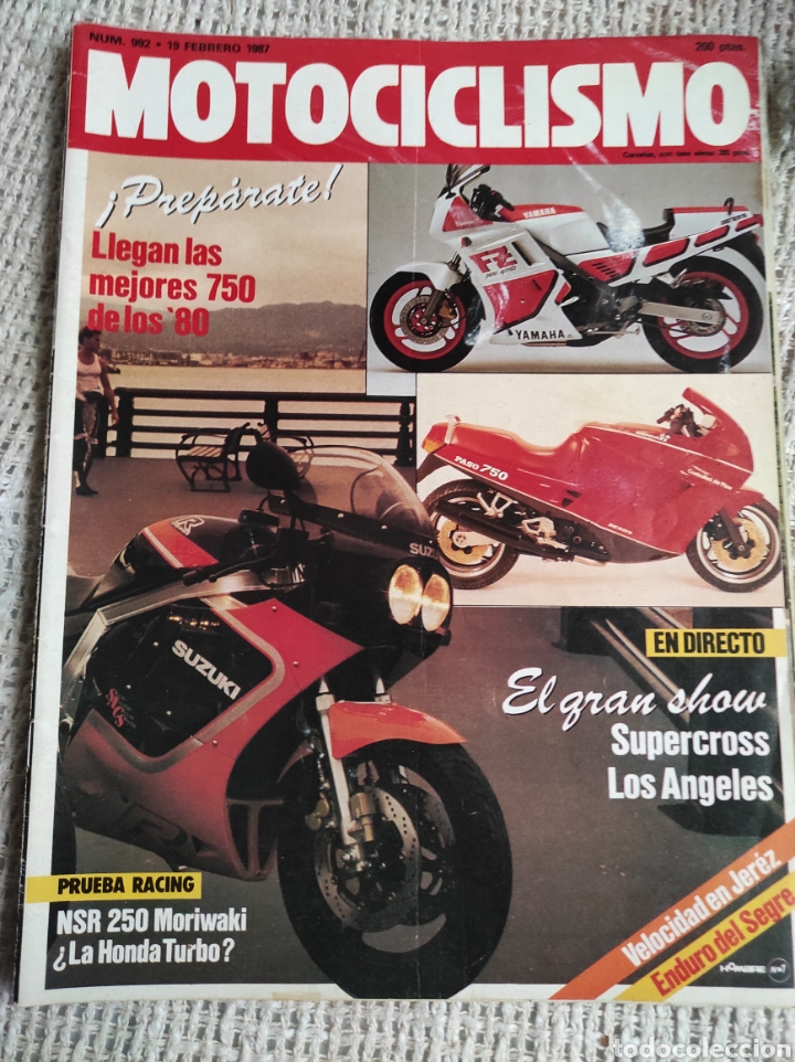 Cars and Motorcycles: MOTOCICLISMO N&ordm; 992. FEB.1987. HONDA MORIWAKI 250 NSR, GANDIA HISTORICAS, JAWA 350