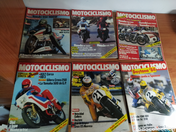 Cars and Motorcycles: Lote 6 revistas motociclismo a&ntilde;o 84 840 a 845