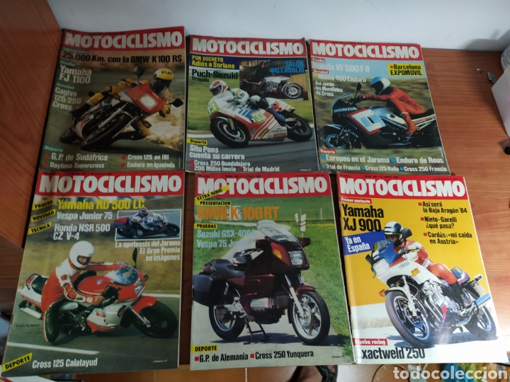 Cars and Motorcycles: Lote 6 revistas motociclismo a&ntilde;o 84 848 847 848 852 854 855