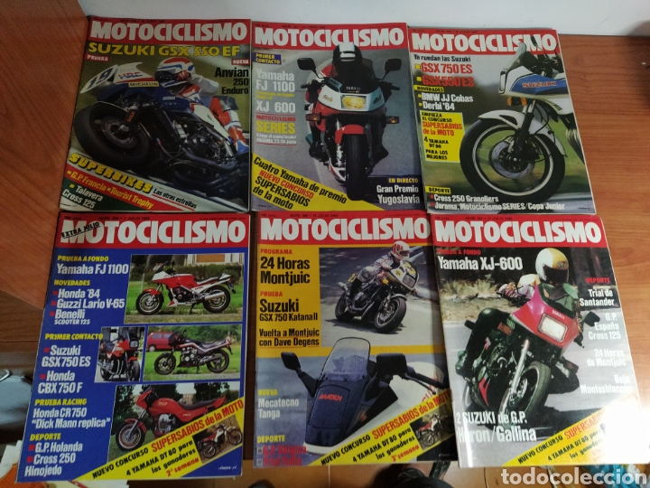 Cars and Motorcycles: Lote 6 revistas motociclismo a&ntilde;o 84 856 a 861