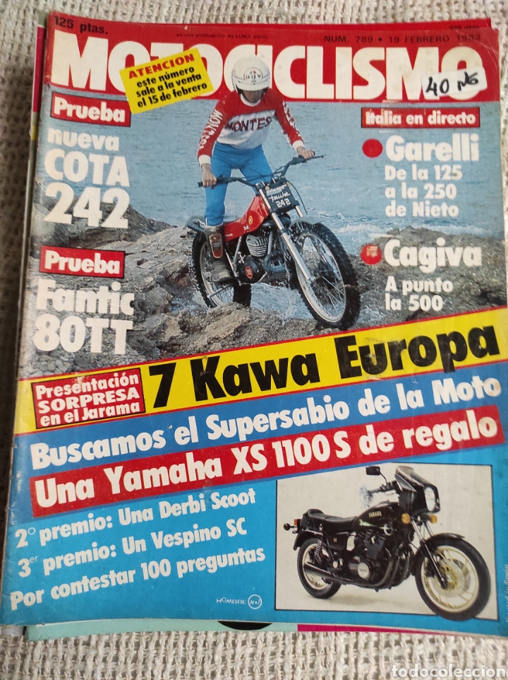 Coches y Motocicletas: MOTOCICLISMO N&ordm; 789 A&Ntilde;O 1983. PRUEBA: MONTESA COTA 242. PRUEBA: FANTIC 80 TT. REPORTAJES