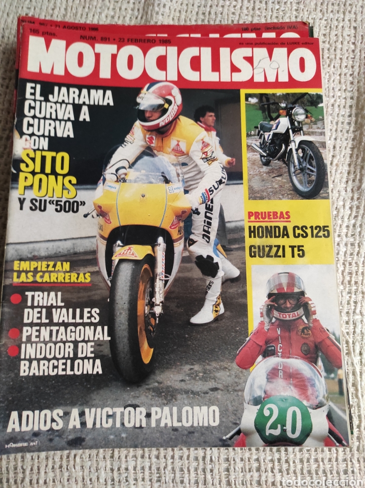 Coches y Motocicletas: MOTOCICLISMO N&ordm; 891. FEB.1985. SITO PPNS, VICTOR PALOMO, MOTO GUZZI T-5, HONDA CS 125, PARIS DAKAR