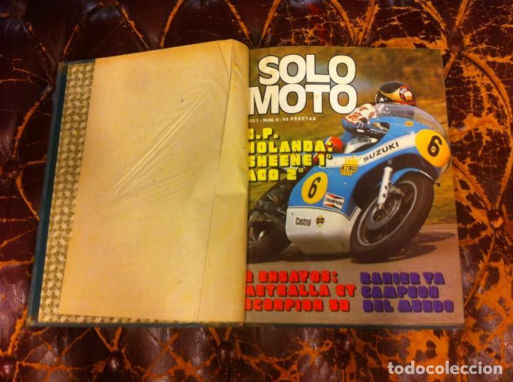 Automobili e Motociclette: REVISTA SOLO MOTO (TOMO ENCUADERNADO. n&ordm; 9 AL 17) 1975. CONSERVA LAS CUBIERTAS ORIGINALES