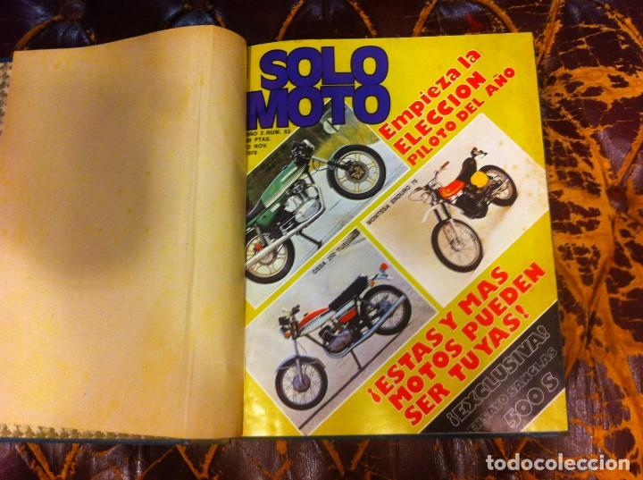 Automobili e Motociclette: REVISTA SOLO MOTO (TOMO ENCUADERNADO. n&ordm; 63 AL 71) 1976 - 1977. CONSERVA LAS CUBIERTAS ORIGINALES