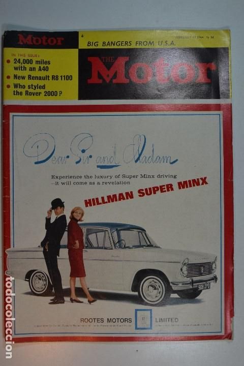Automobili e Motociclette: 1964 REVISTA THE MOTOR - HILLMAN SUPER MINX -FIAT 1100 D ESTATE