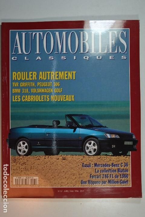 Cars and Motorcycles: 1994 REVISTA AUTOMOBILES CLASSIQUES -MERCEDES BENZ C36 - FERRARI 246 F1 1960 - VW GOLF CABRIOLET