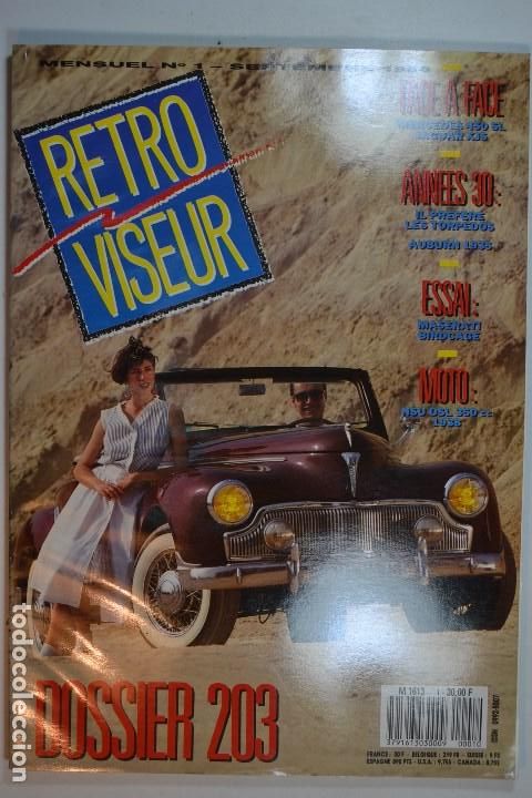 Coches y Motocicletas: 1988 REVISTA RETRO VISEUR - DOSSIER PEUGEOT 203 - ENSAIO MASERATI BIRDCAGE