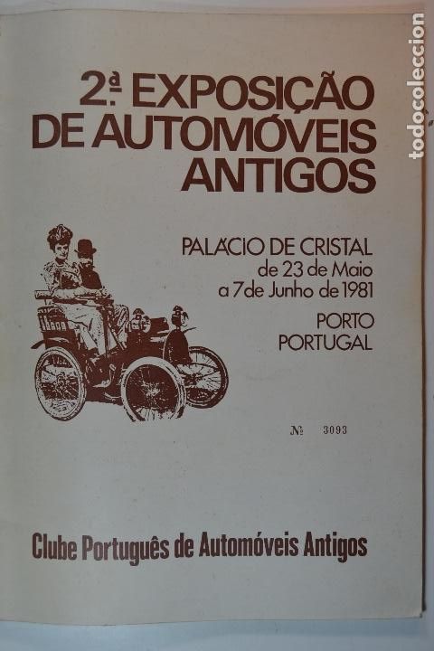 Voitures et Motocyclettes: 1981 CAT&Aacute;LOGO EXPOSICION DE COCHES ANTIGUOS PORTO PALACIO DE CRISTAL