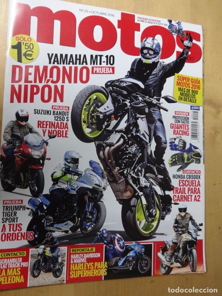 Automobili e Motociclette: Revista Motos 25. CB 500 X, Guantes racing, Bandit 1250 S,Tiger Sport.Scrambler Flat Tracks Pro