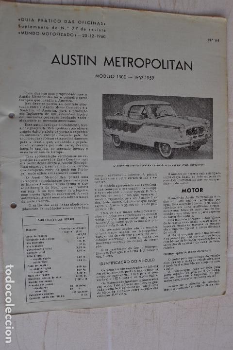 Automobili e Motociclette: MANUAL DE TALLER PR&Aacute;CTICO AUSTIN METROPOLITAN 1500 MODELO 1957-1959