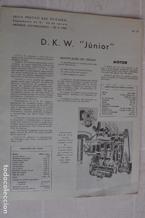Coches y motocicletas: MANUAL DE TALLER PR&Aacute;CTICO DKW JUNIOR - Foto 1