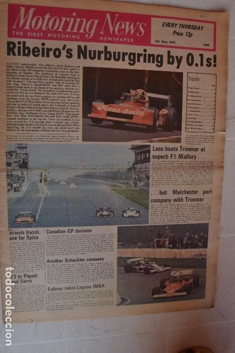 Automobili e Motociclette: 14 MAYO 1978 PERI&Oacute;DICO MOTORING NEWS - 4 MAY 1978 MOTORING NEWS NEWSPAPER - F1 - RALLYE