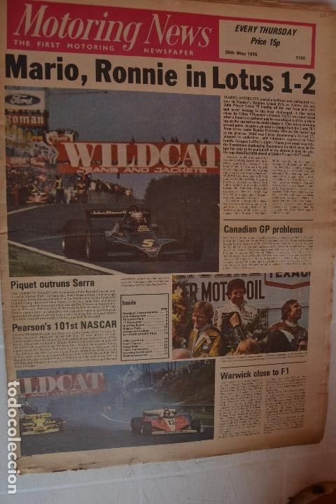 Automobili e Motociclette: 28 MAYO 1978 PERI&Oacute;DICO MOTORING NEWS - 28 MAY 1978 MOTORING NEWS NEWSPAPER - F1 - RALLYE