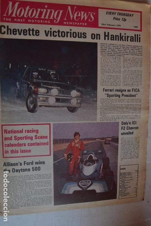 Automobili e Motociclette: 23 FEBRERO 1978 PERI&Oacute;DICO MOTORING NEWS -23 FEBRUARY 1978 MOTORING NEWS NEWSPAPER - F1 - RALLYE