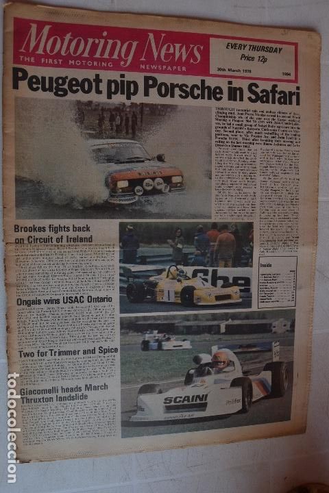 Automobili e Motociclette: 30 MARZO 1978 PERI&Oacute;DICO MOTORING NEWS -30 MARCH 1978 MOTORING NEWS NEWSPAPER - F1 - RALLYE