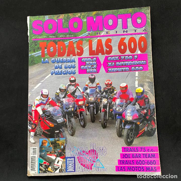 Automobili e Motociclette: Revista Solo Moto n&ordm;113 1992 cbr-f, zzr, gsx-f,fzr