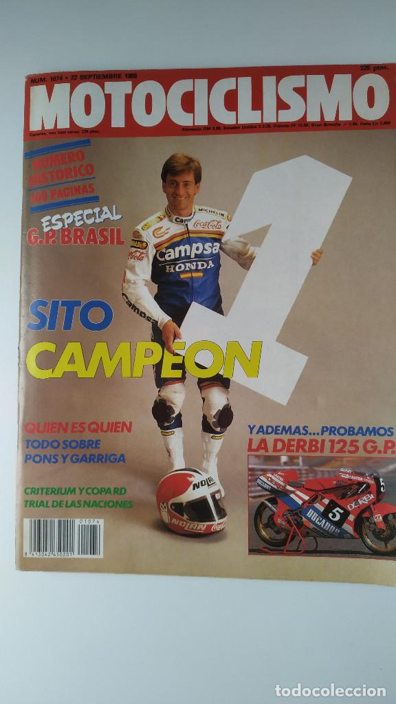 Automobili e Motociclette: MOTOCICLISMO NUM, 1074 de 22 de septiembre de 1988