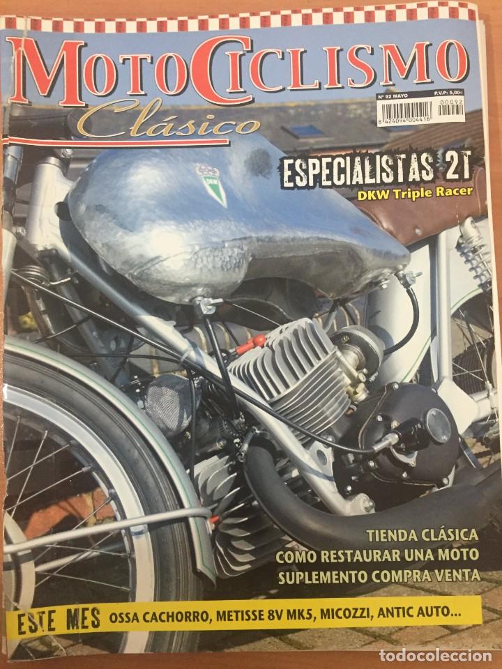 Voitures et Motocyclettes: REVISTA MOTOCICLISMO CLASICO N&ordm; 92