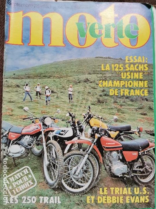 Voitures et Motocyclettes: 1978 REVISTA MOTO VERTE - 125 SACHS USINE - LAS 250 TRAIL - TRIAL US