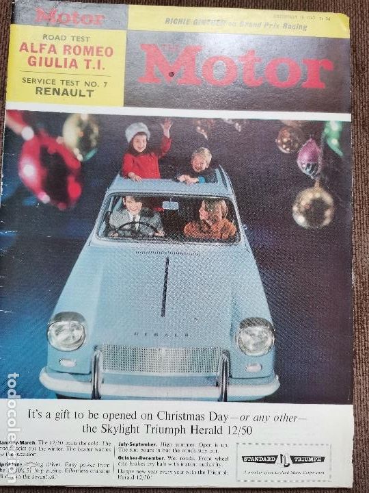 Voitures et Motocyclettes: 1963 REVISTA THE MOTOR - ROAD TEST ALFA ROMEO GIULIA TI - SERVICE TEST RENAULT