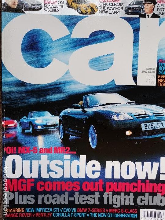 Voitures et Motocyclettes: 2002 REVISTA CAR - MAZDA MX5 - MGF - IMPRESA STI - MERCEDES S CLASS - RANGE ROVER - BENTLEY