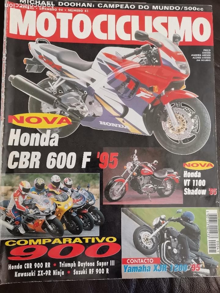 Cars and Motorcycles: 1994 REVISTA MOTOCICLISMO - COMPARATIVO 900 cc - HONDA CBR 600 F 95 - HONDA VT 1100 SHADOW 95