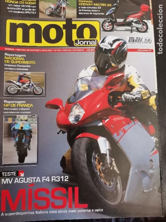 Cars and Motorcycles: 2007 REVISTA MOTO JORNAL - HONDA CR 500AF - GP FR FRANCIA - MV AUGUSTA F4 R312