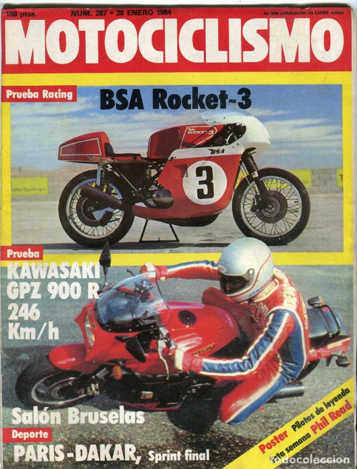 Carros e motociclos: MOTOCICLISMO NUMERO 287 ENERO DE 1984 -SALON DE BRUSELAS . PARIS DAKAR - PHIL READ POSTER