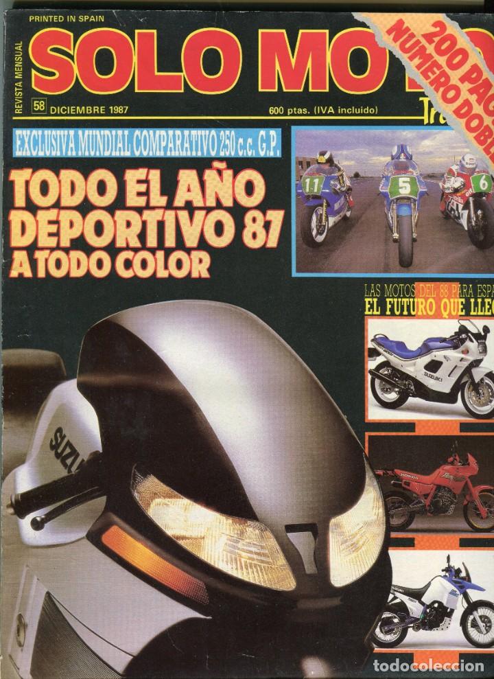 Autos und Motorr&auml;der: SOLO MOTO DICIEMBRE DE 1987 200 PAGINAS, NUMERO DOBLE