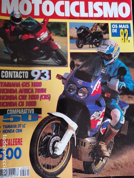 Autos und Motorr&auml;der: 1992 REVISTA MOTOCICLISMO - HONDA GTS 1000 - HONDA AFRICA TWIN - HONDA CBR 1000 CBS