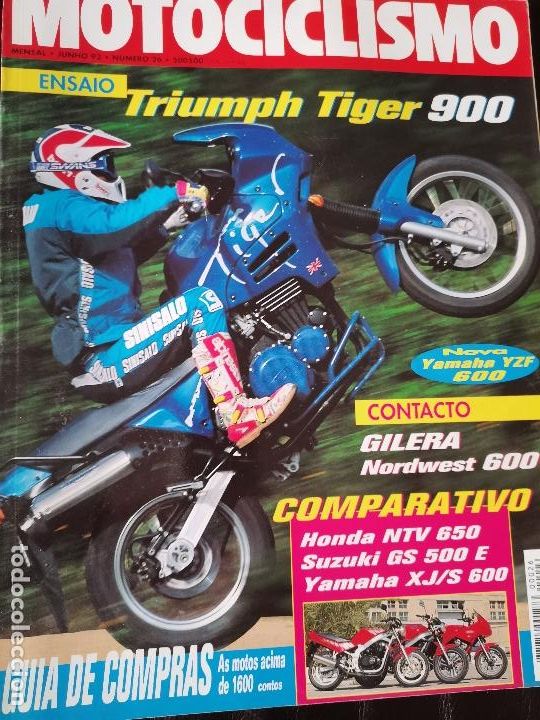 Autos und Motorr&auml;der: 1993 REVISTA MOTOCICLISMO - TRIUMPH TIGER 900 - GILERA NORDWEST 600 - HONDA NTV 650