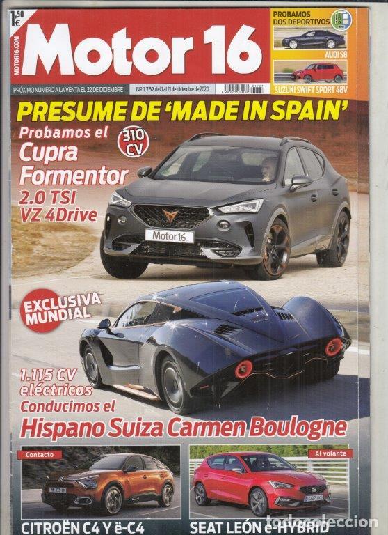 Coches y Motocicletas: REVISTA MOTOR 16 N&ordm; 1787 A&Ntilde;O 2020. PRUEBA: CUPRA FORMENTOR SZ 2.0 TSI DSG74DRIVE. AUDI S8.