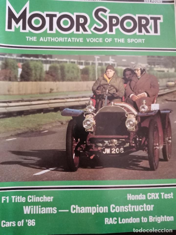 Voitures et Motocyclettes: 1986 REVISTA MOTOR SPORT - HONDA CRX TEST - RALLY SANREMO Y MAROCO - RAC LONDON TO BRIGHTON