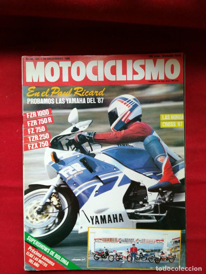 Voitures et Motocyclettes: Motociclismo N 984 diciembre 1986. Gastos de env&iacute;o certificados de 3.60&euro;