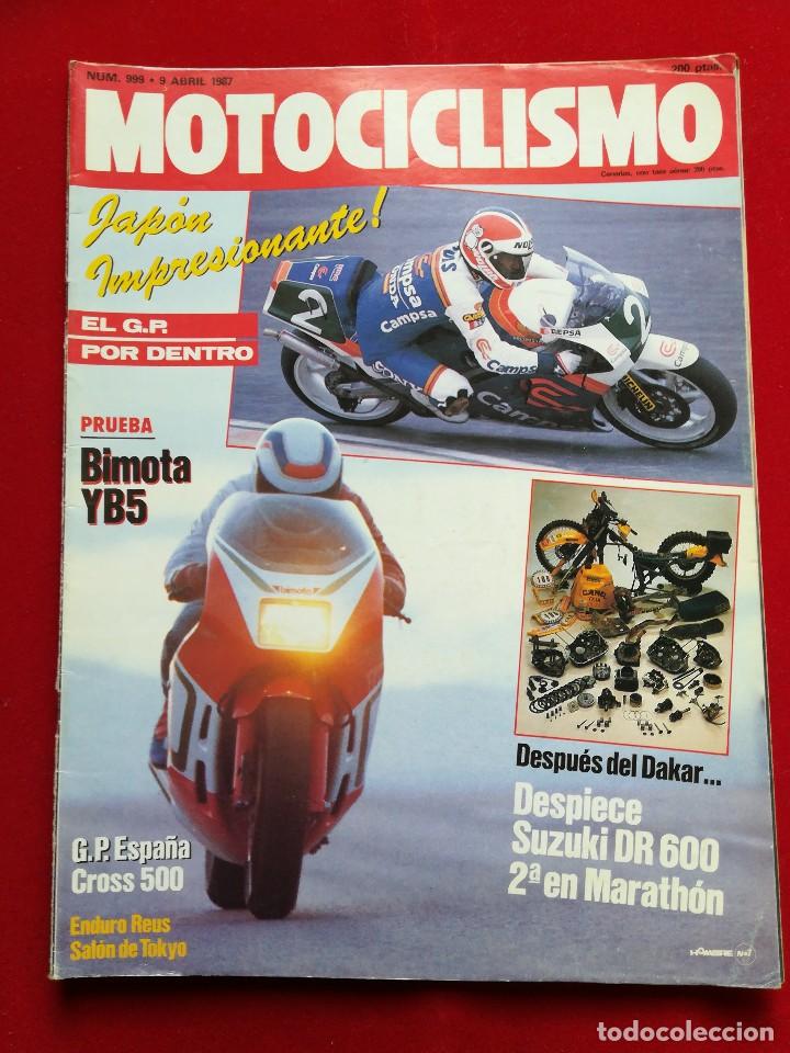 Voitures et Motocyclettes: Motociclismo N 999 abril 1987. Gastos de env&iacute;o certificados con correos de 3.60&euro;