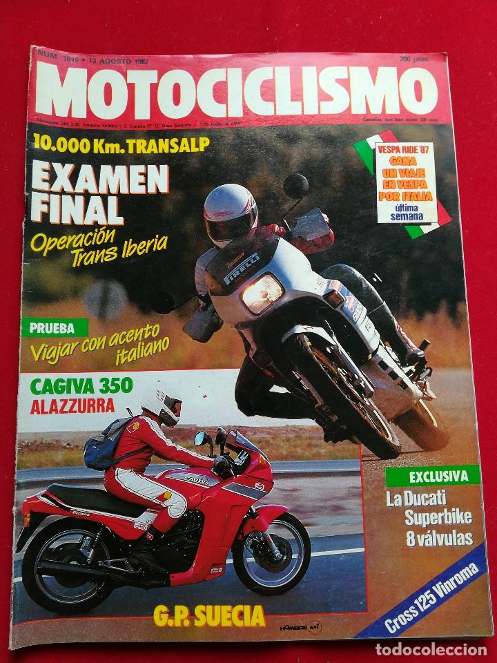 Voitures et Motocyclettes: Motociclismo N 1016 agosto 1987 . Gastos de env&iacute;o certificados con correos de 3.60&euro;