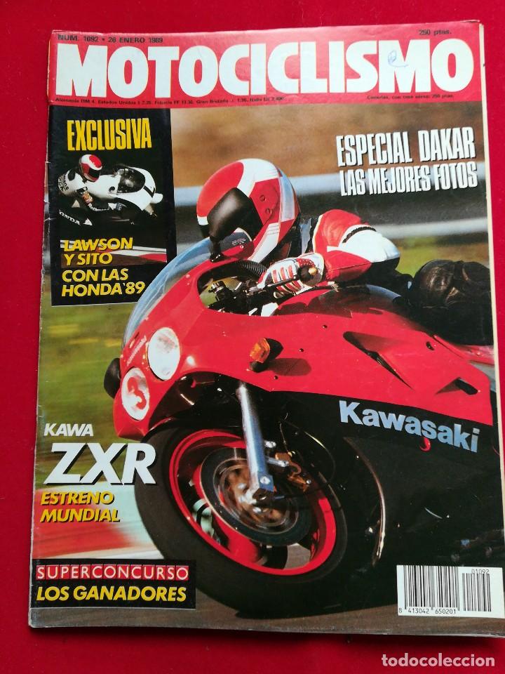 Voitures et Motocyclettes: Motociclismo N 1092 enero 1989 . Gastos de env&iacute;o certificados con correos de 3.60&euro;