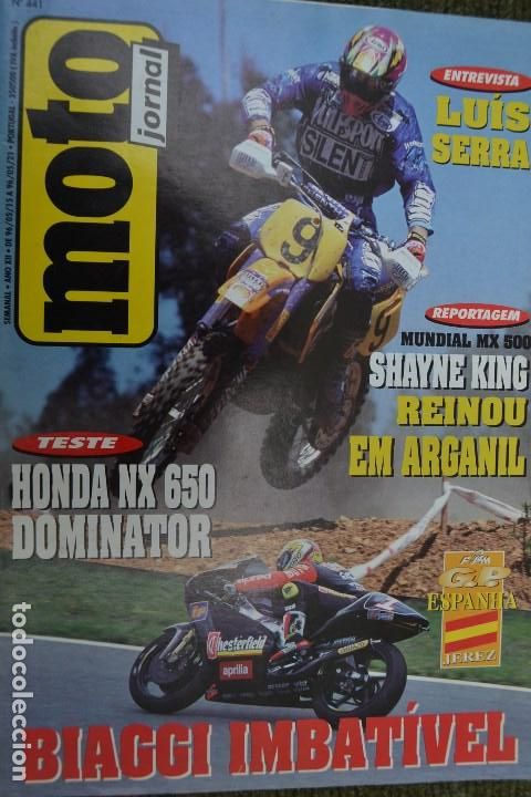 Automobili e Motociclette: 1996 REVISTA MOTO JORNAL - GP DE ESPA&Ntilde;A GEREZ - HONDA NX 650 DOMIATOR - MUNDIAL MX 500 ARGANIL