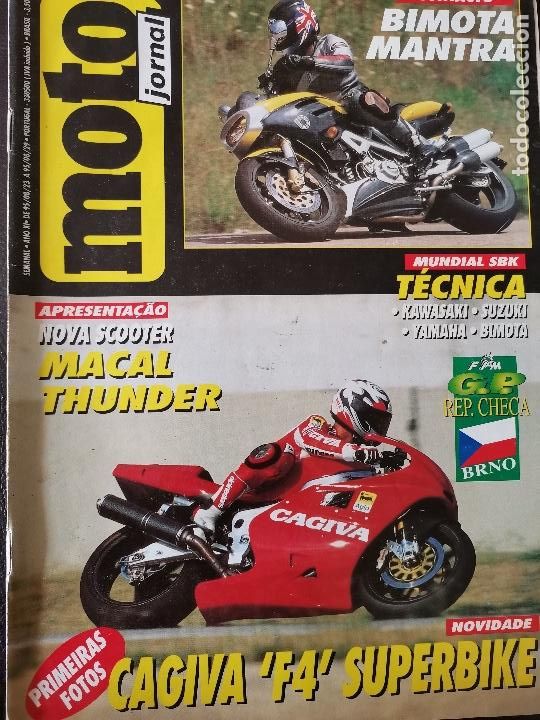 Cars and Motorcycles: 1995 REVISTA MOTO JORNAL - BIMOTA MANTRA -MACAL THUNDER - GAGIVA F4 SUPERBIKE - MUNDIAL SBK