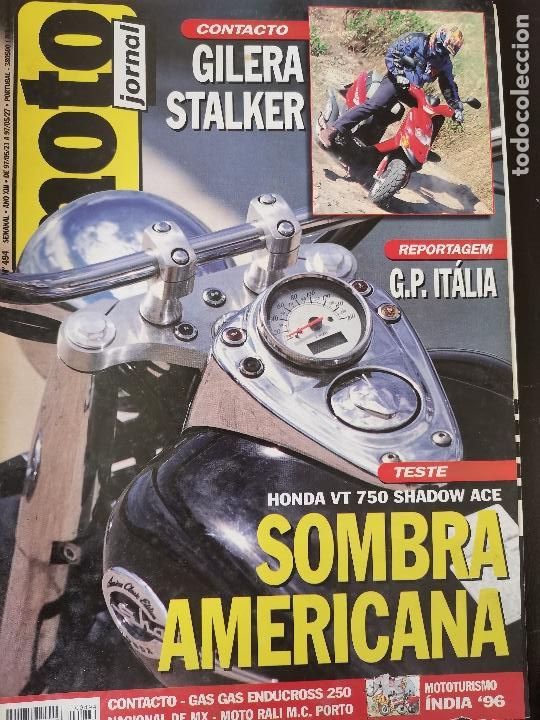 Voitures et Motocyclettes: 1997 REVISTA MOTO JORNAL - G.P. ITALIA - HONDA VT 750 SHADOW ACE - GILERA STALKER
