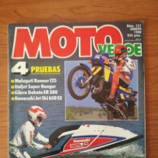 Coches y Motocicletas: REVISTA MOTO VERDE Nº 121 AÑO 1988. MALAGUTI RUNNER 125. ITALJET SUPER RANGER. GILERA DAKOTA ER 500.