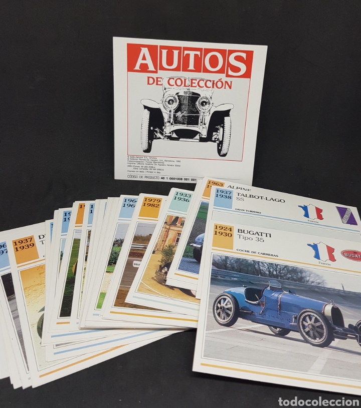 Coches y Motocicletas: Lote fichas autos de coleccion - car208