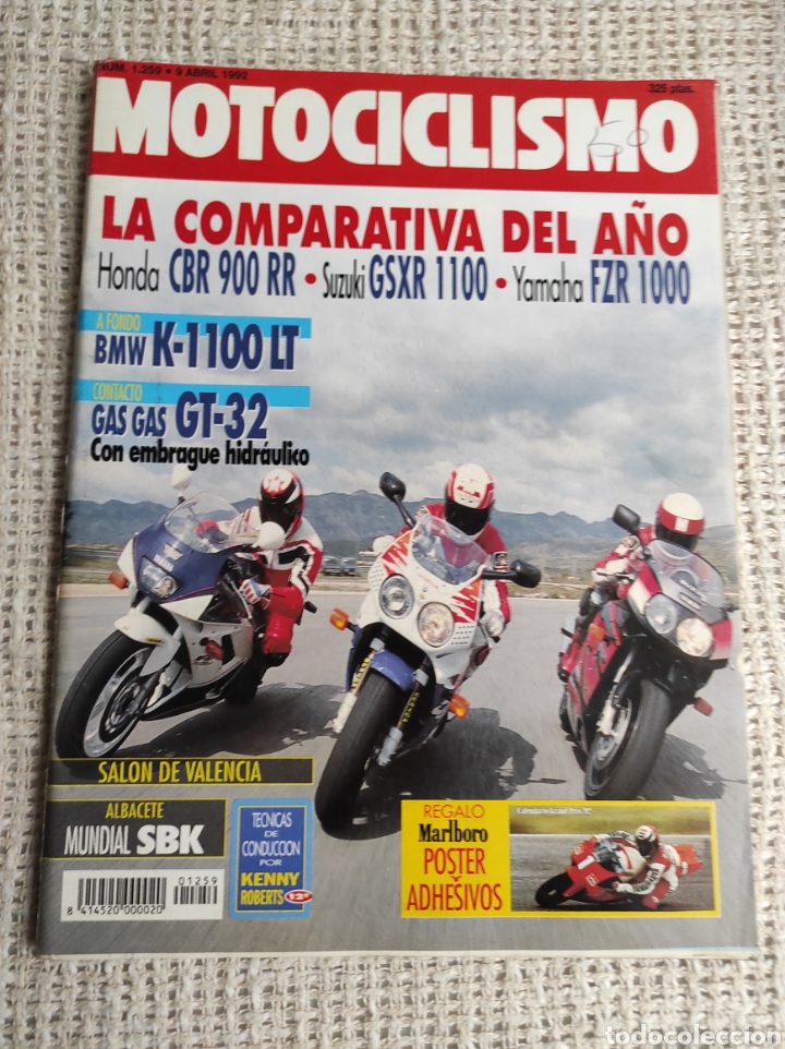 Voitures et Motocyclettes: MOTOCICLISMO N&ordm; 1259 1992 BMW K-1100 LT ,GASA GAS GT 32 POSTER CALENDARIO GRAND PRIX 92