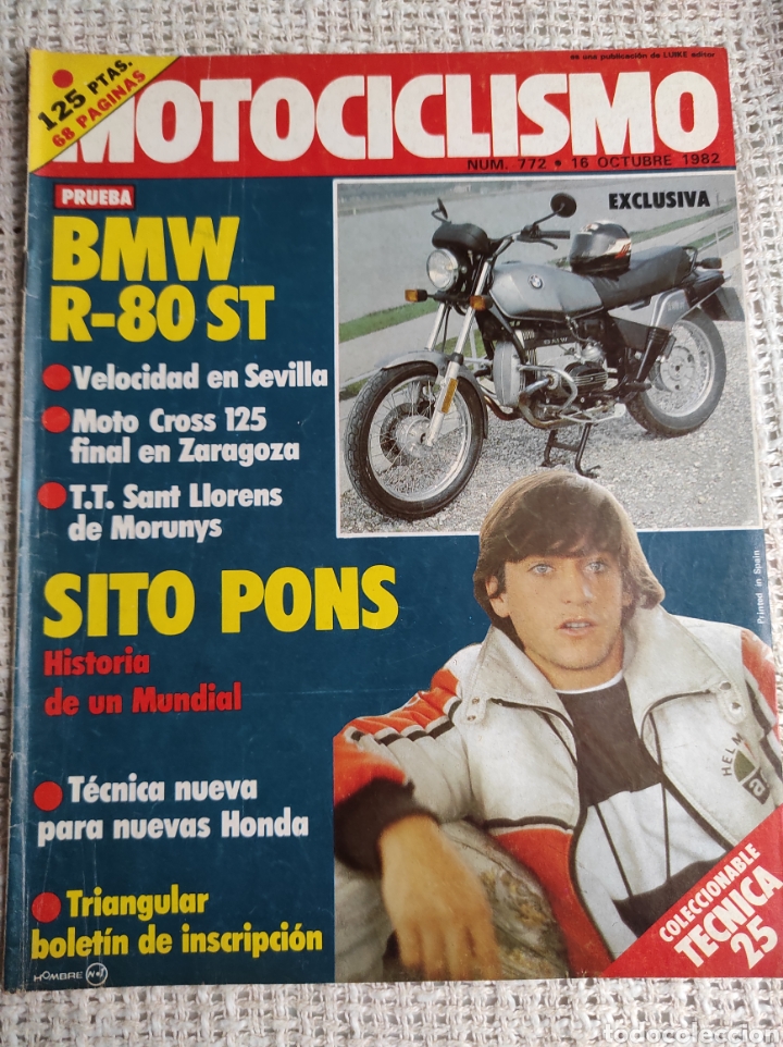 Voitures et Motocyclettes: MOTOCICLISMO N&ordm; 772 - OCT 1982 - BMW R 80 ST / SITO PONS / III TROFEO CIUDAD DE SEVILLA