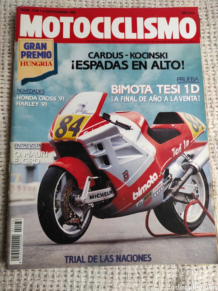 Autos und Motorr&auml;der: MOTOCICLISMO N&ordm; 1176 Vespino NLX Bimota Tesi 1D Sidecar EML en BMW K 100 RT Rieju Drac 90