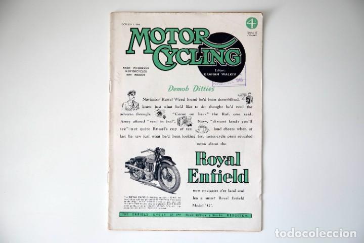 Carros e motociclos: Revista Motor Cycling a&ntilde;o 1946. Se vende por unidad