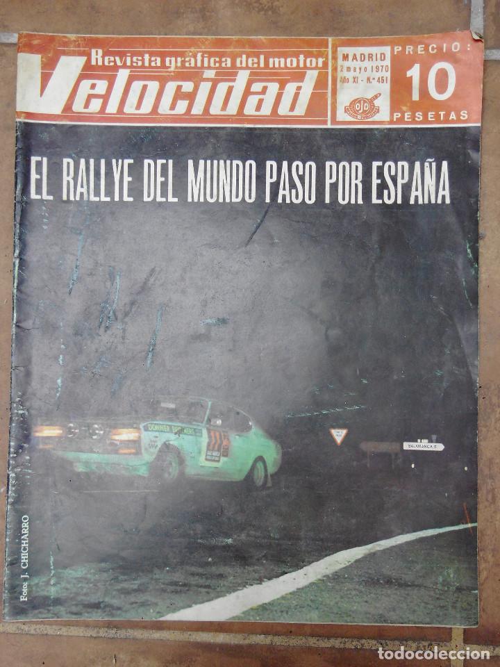 Coches y Motocicletas: REVISTA VELOCIDAD N&ordm; 451 A&Ntilde;O 1970 - POSTER CENTRAL SIMCA GT -