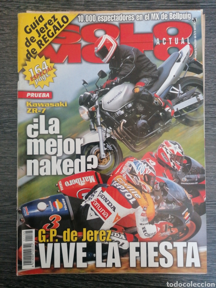 Automobili e Motociclette: REVISTA SOLO MOTO ACTUAL N.&ordm; 1195 1999 KWASKI ZR-7, HONDA VIGOR 650, ANESDOR, PGO T-REX 110. PUZAR